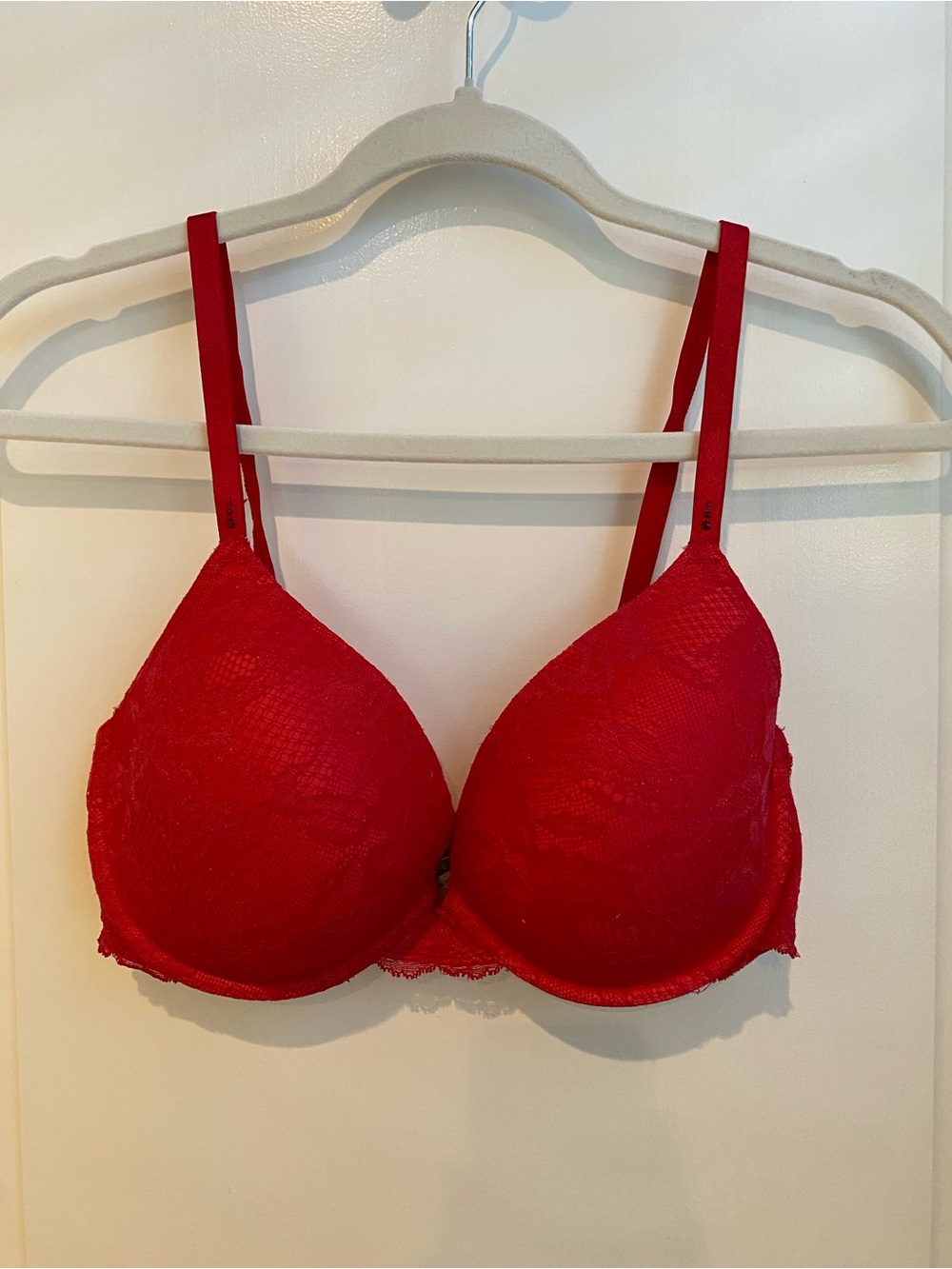 Victoria’s Secret Red Biofit Demi Uplift Bra 34DD